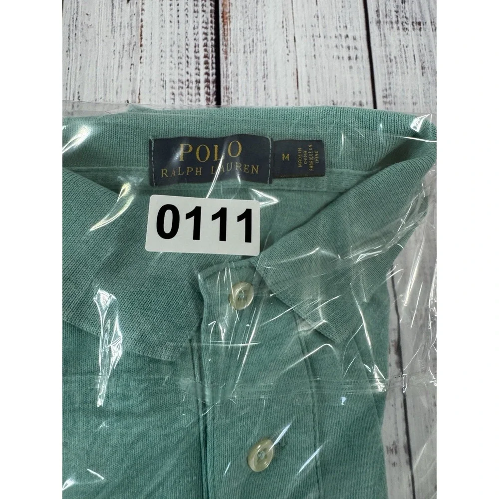 Polo Ralph Lauren Men's Shirt Aqua Green Short Sleeve Size Medium - Picture 12 of 12